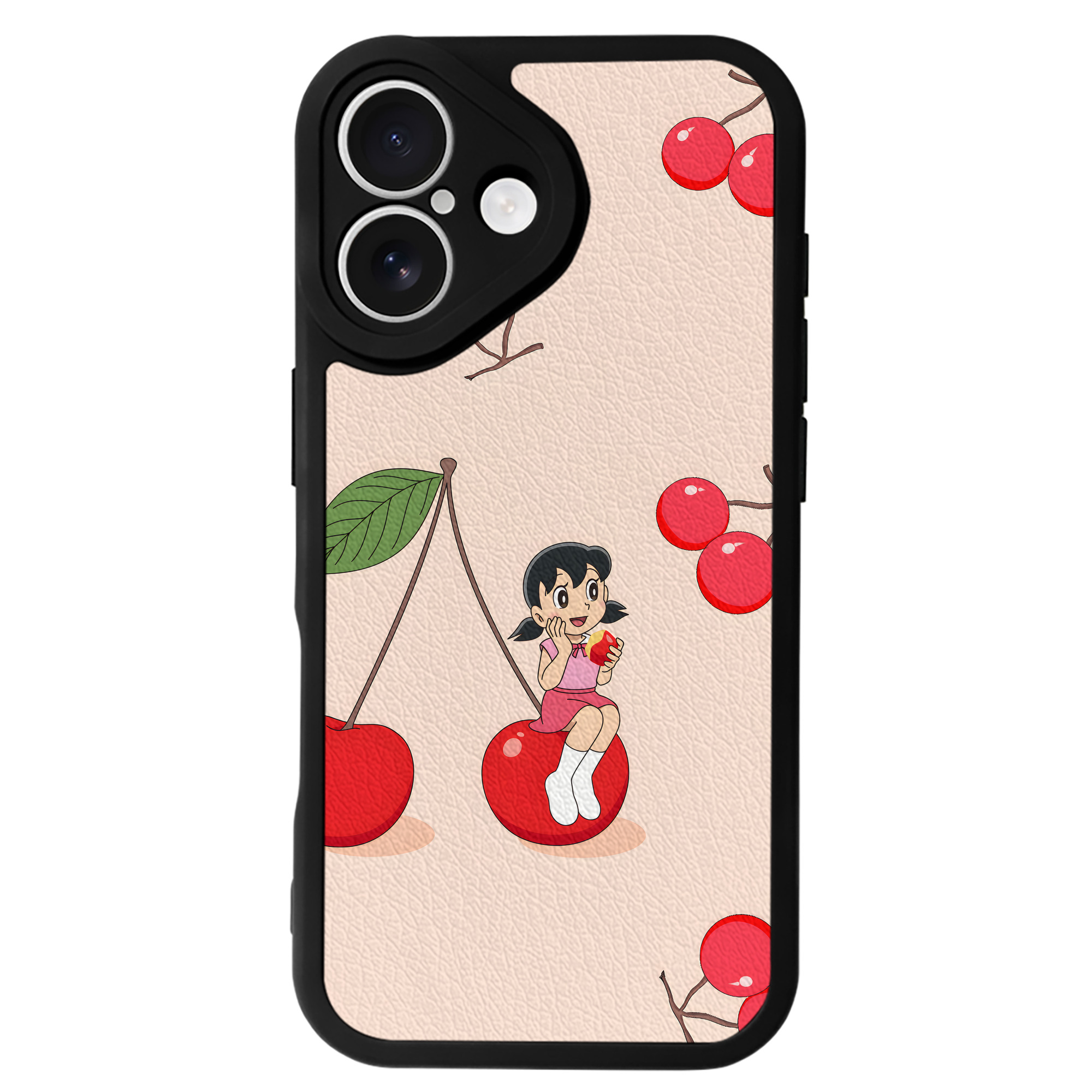 （画像用） ドラえもん Doraemon 【iPhone 16シリーズ対応】シリコンスマホケース（レザー調） 材質：シリコン